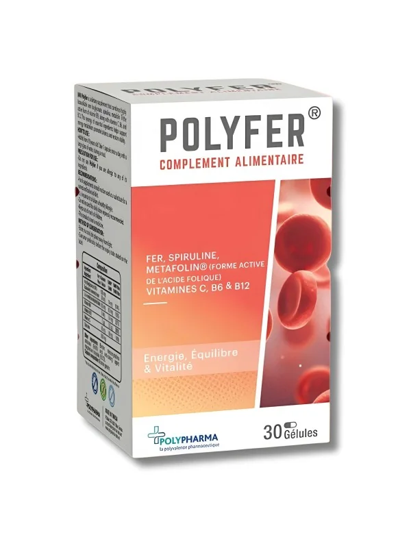 POLYPHARMA - POLYFER 30 CAPSULES