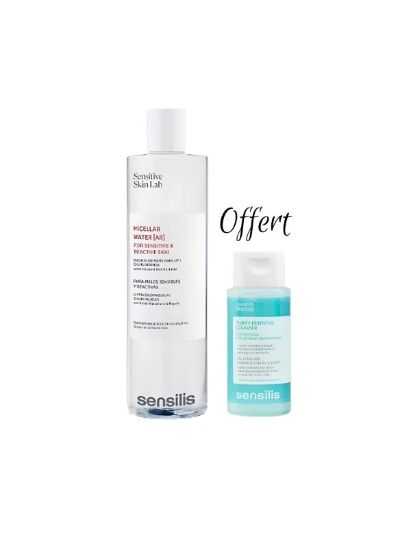 SENSILIS - PACK : EAU MICELLAIRE PEAUX SENSIBLES 400ML + GEL NETTOYANT OFFERT
