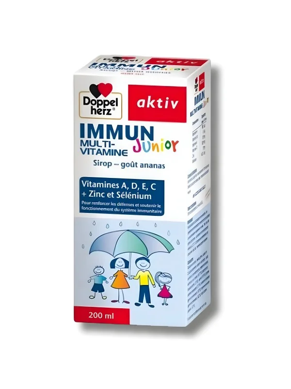 DOPPEL HERZ AKTIV - IMMUN JUNIOR GOUT ANANAS SIROP 200ML