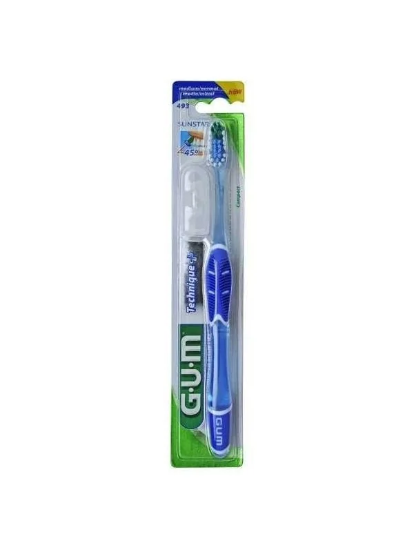 GUM Brosse à Dents TECHNIQUE Compact Médium 493