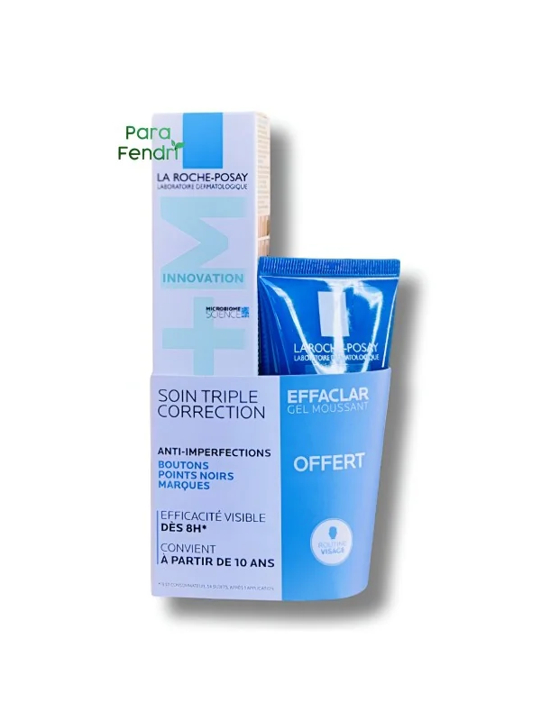 LA ROCHE POSAY - SOIN TRIPLE CORRECTION ANTI IMPERFECTIONS + EFFACLAR GEL MOUSSANT 50ML OFFERT