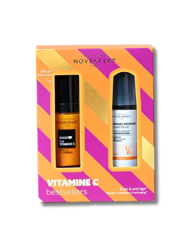 NOVEXPERT - COFFRET SERUM BOOSTER VITAMINE C + MOUSSE FLASH ECLAT 40ML