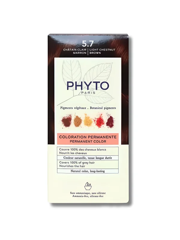 PHYTO PHYTOCOLOR - COLORATION PERMANENTE CHATAIN CLAIR MARRON 5.7