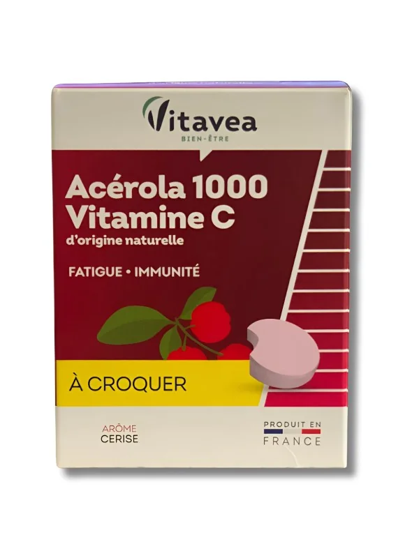VITAVEA - ACEROLA 1000 VITAMINE C 28 COMPRIMES A CROQUER
